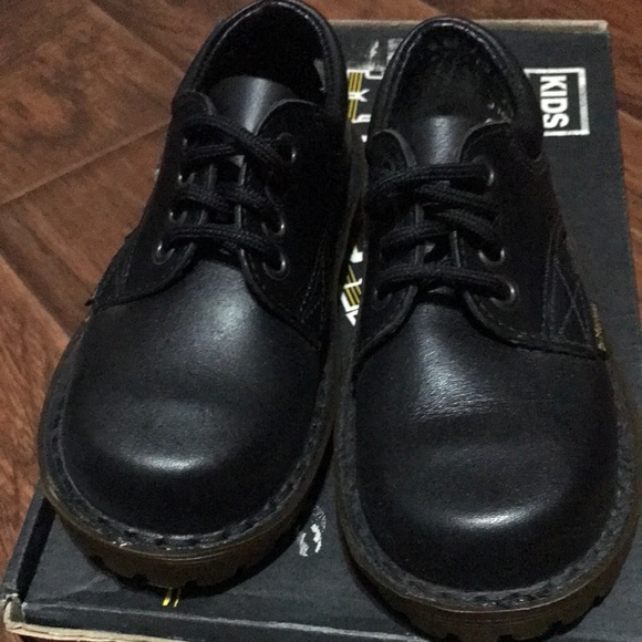 FIRM PRICE Black Kids Marquis 4 Eyelet Padded Collar Gibson - Picture 2 of 7